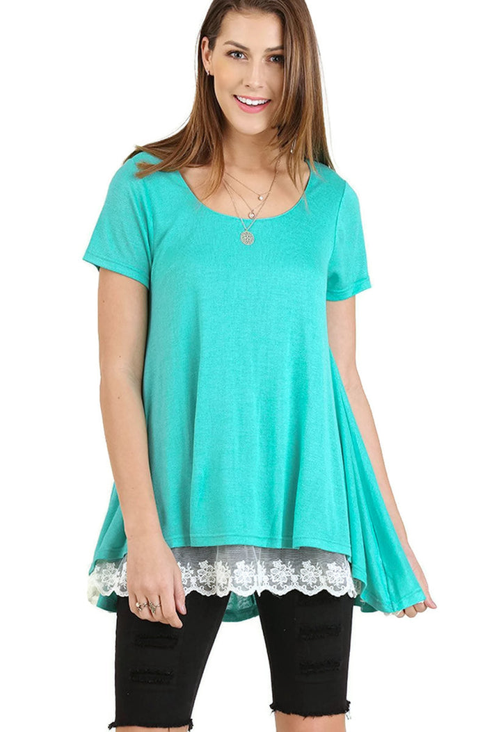Everyday Lace Top, Emerald
