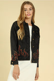 Some Like it Hot Distressed Denim Jacket, Vintage Black