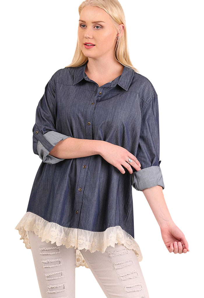 Button Up Lace Tunic
