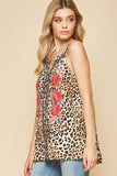 Leopard Embroidered Tank Top