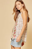 Floral Embroidered Sleeveless Top