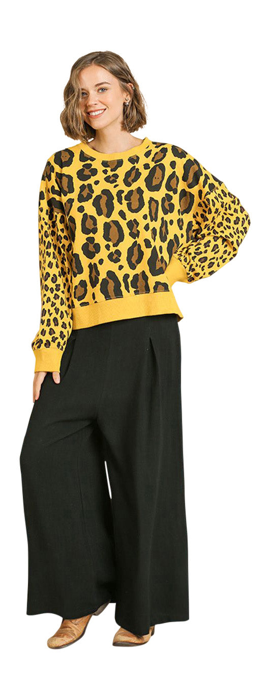 Umgee wild leopard tunic top