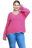 umgee / umgee usa pink zig zag sweater