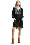 umgee usa Floral Embroidered Babydoll Dress
