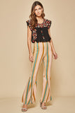 Multicolor Striped Bell Bottoms