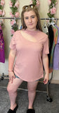 Front Cutout Top, Pink