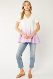 Ombre Tiered Top, Lilac