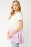 Ombre Tiered Top, Lilac