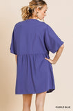 Babydoll Pocket Dress, Purple Blue