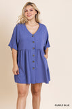 Babydoll Pocket Dress, Purple Blue