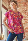 Andree by unit / Savanna Jane Floral Embroidered Dolman Sleeve Top