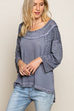 Fearless Perfect Knit Top, Charcoal